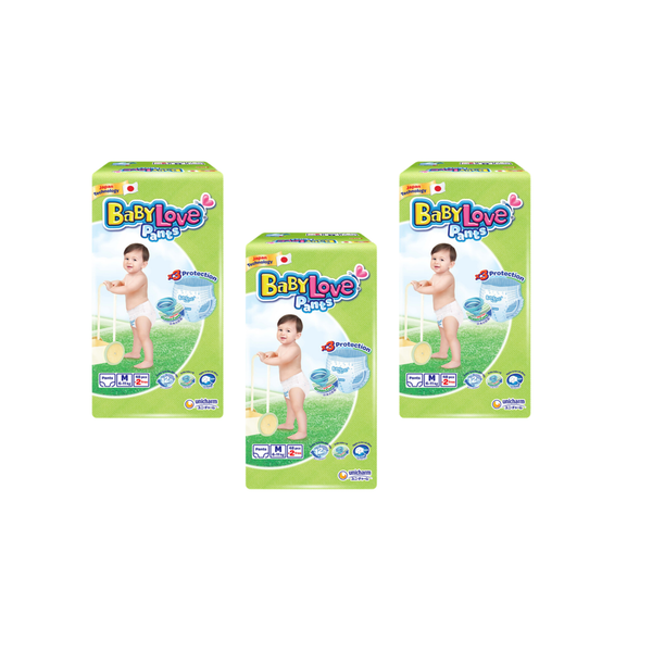 Combo 3 gói Tã quần BabyLove M-48 (6 - 11 kg)