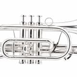  Kèn Cornet Victoria Mạ Bạc Ta 999 - Có Nút Chuyển Tone 
