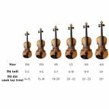  Đàn Violin Antique Brown Solid Wood Handmade HM 