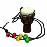  Móc Khóa Dây Chuyền Mô Hình Trống Djembe Gỗ 3D 