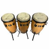  Bộ 3 Trống Conga Remo Crown Percussion 11 inch, 12 inch, 13 inch – Gỗ Sồi Siam Tự Nhiên, Mặt Da Fiberskyn 