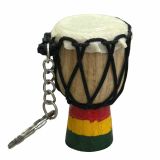  Móc Khóa Dây Chuyền Mô Hình Trống Djembe Gỗ 3D 