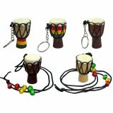  Móc Khóa Dây Chuyền Mô Hình Trống Djembe Gỗ 3D 