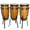  Bộ 3 Trống Conga Remo Crown Percussion 11 inch, 12 inch, 13 inch – Gỗ Sồi Siam Tự Nhiên, Mặt Da Fiberskyn 