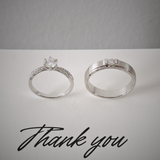  Alina Cặp nhẫn vàng trắng Moissanite CP-Alina-WG10 