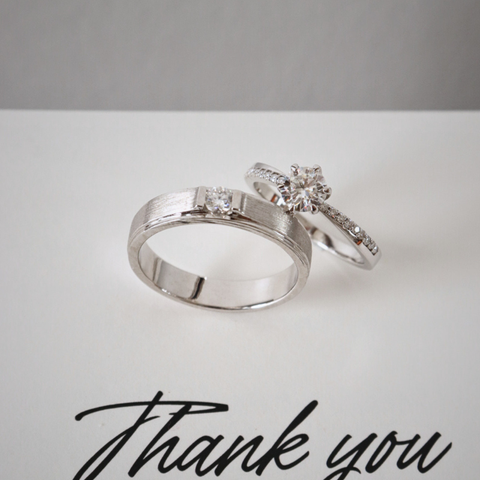 Alina Cặp nhẫn vàng trắng Moissanite CP-Alina-WG10