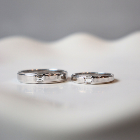 Amary Cặp nhẫn vàng trắng Moissanite CP-Amary-WG10