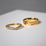  Claire Cặp nhẫn vàng vàng Moissanite CP-Claire-WG10 