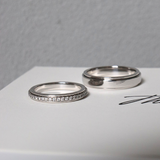  Eternity Cặp nhẫn xoay vàng trắng Moissanite CP-Eternity-WG10 