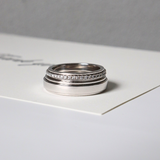  Eternity Cặp nhẫn xoay vàng trắng Moissanite CP-Eternity-WG10 