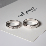  Harmy Cặp nhẫn vàng trắng Moissanite CP-Harmy-WG10 