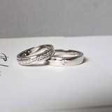  Harmy Cặp nhẫn vàng trắng Moissanite CP-Harmy-WG10 