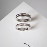  Ivy Cặp nhẫn vàng trắng Moissanite CP-Ivy-WG10 