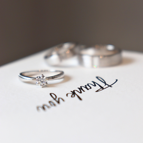 Engagement Rings Nhẫn cầu hôn đơn giản đá dưới 4.5ly ER-WG-10 — Bạch kim PT900