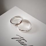  Nora Cặp nhẫn vàng trắng Moissanite CP-Nora-WG10 