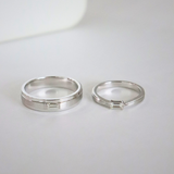 Purity Cặp nhẫn vàng trắng Moissanite CP-Purity-WG10