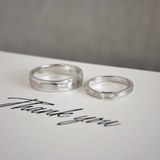 Purity Cặp nhẫn vàng trắng Moissanite CP-Purity-WG10