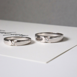  Quinny Cặp nhẫn vàng trắng Moissanite CP-Quinny-WG10 