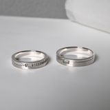  Serein Cặp nhẫn vàng trắng Moissanite CP-Serein-WG10 