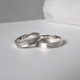  Serein Cặp nhẫn vàng trắng Moissanite CP-Serein-WG10 