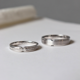  Seria Cặp nhẫn vàng trắng Moissanite CP-Seria-WG10 