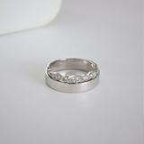 Sire Cặp nhẫn vàng trắng Moissanite CP-Sire-WG10