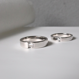  Skylen Cặp nhẫn vàng trắng Moissanite CP-Skylen-WG10 