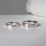  Skylen Cặp nhẫn vàng trắng Moissanite CP-Skylen-WG10 