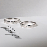  Stellany Cặp nhẫn vàng trắng Moissanite CP- Stellany-WG10 