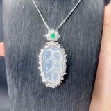  Mặt trang sức Bạch Ngọc Băng Trong bình an BKJECN-9523 