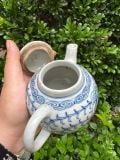  Ấm Trà Gốm Sứ Men Lam Cổ Điển Vẽ Họa Tiết Sen Dây BKCECN-10636 