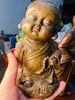 Chú tiểu An Nhiên Bằng đồng vàng nguyên chất trưng bày