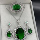  BỘ TRANG SỨC EMERALD XANH LỤC – MẪU MỚI CỰC SANG BKJECN-9512 
