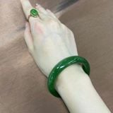  Vòng Tay Ngọc Hòa Điền Tân Cương Xanh ngọc bích BKJECN-9534 