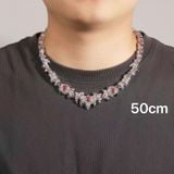  Dây truyền nam đính đá màu đỏ cao cấp BKJECN-9536 