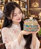 Hũ gốm sứ sưu tầm màu sắc đẹp hoạ tiết hài hoà decor trưng bày