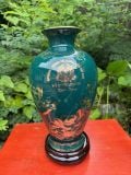  Binh gốm in Bộ Quốc Phòng màu xanh lục BKCECN-10604 