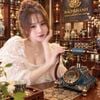 Điện Thoại Bàn Tân  Mạ Đồng Chao Đá Xanh Ngọc