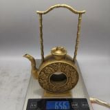  Ấm đồng vàng bát tiên quá Hải chế tác thủ công BKMECN-10340 