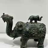  Tượng Voi Bằng Đồng háng Sưu Tầm BKMECN-10334 