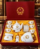  Quà tặng ấm chén in Văn Phòng chính phủ có phụ kiện BKCECN-10639 