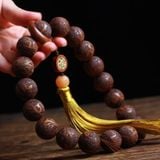  Vòng tay gỗ sưa đỏ khắc rồng phượng BKJECN-9507 