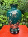  Binh gốm in Bộ Quốc Phòng màu xanh lục BKCECN-10604 