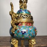  Lư xông hương đồng pháp lam Cảnh Thái, thiết kế hai quai BKMECN-10358 