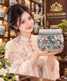  Hũ gốm bách nhi  Kt 10* 11 