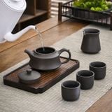  Bộ trà Gongfu đất tử sa nguyên khoáng - Ấm trà thủ công, chén trà và bộ dụng  cụ 