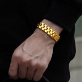  Vòng tay cân bằng huyết áp nam titan mạ vàng 