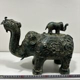  Tượng Voi Bằng Đồng háng Sưu Tầm BKMECN-10334 