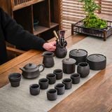  Bộ trà Gongfu đất tử sa nguyên khoáng - Ấm trà thủ công, chén trà và bộ dụng  cụ 