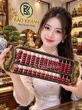  Bàn tính gỗ sưu tầm hạt đá 